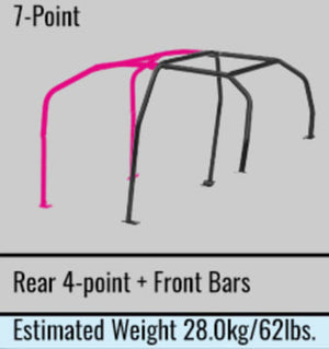 Cusco 666 290 L20 4 Passenger 7P Through Dash Roll Cage GDA fits Impreza Safety
