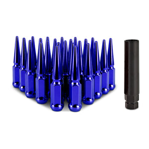 Mishimoto MMLG-SP1415-24BL Mishimoto Steel Spiked Lug Nuts M14 x 1.5 24pc Set Blue