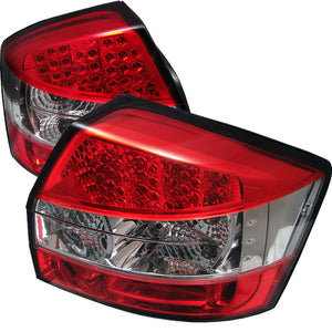 Spyder 5000040 fits Audi 02-05 A4 LED Tail Lights Red Clear ALT-YD-AA402-LED-RC