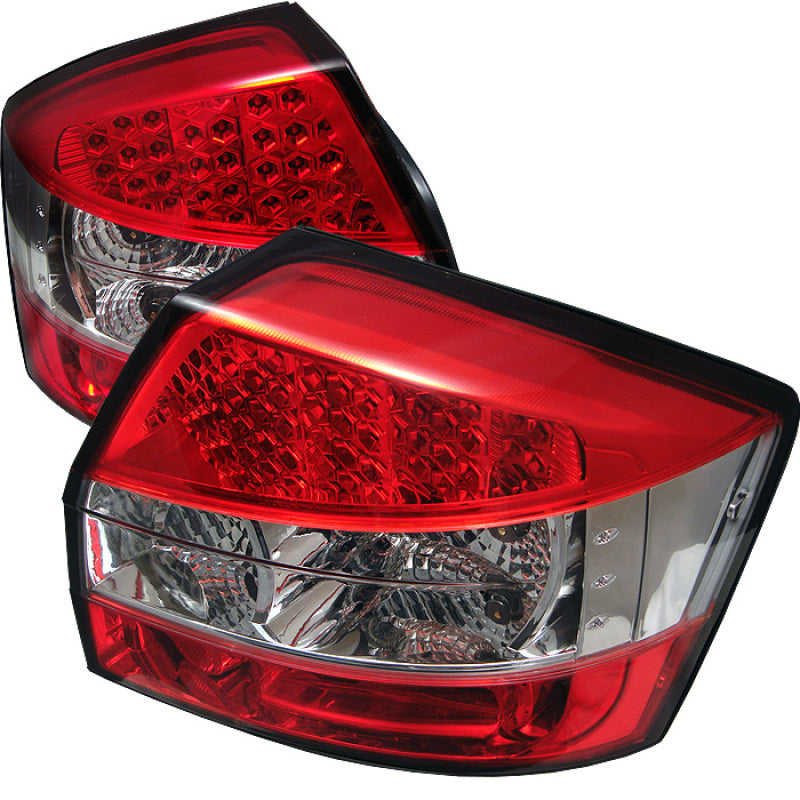 Spyder 5000040 fits Audi 02-05 A4 LED Tail Lights Red Clear ALT-YD-AA402-LED-RC