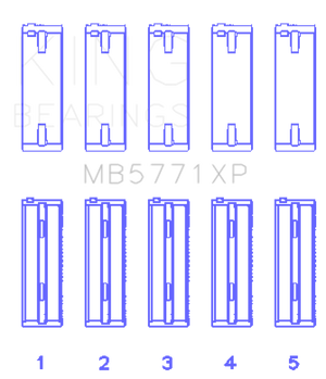 King Engine Bearings MB5771XP0.25 fits Hyundai G4KF Main Bearing Set +0.25mm