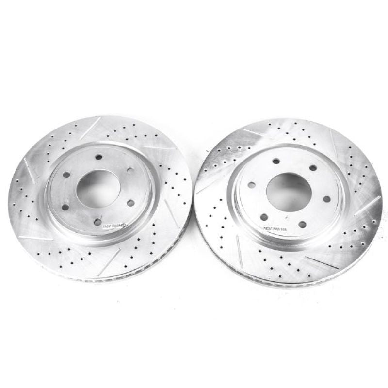 PowerStop fits Infiniti 05-07 QX56 Front Evolution Drilled & Slotted Rotors -