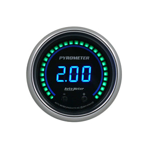 AutoMeter 6744-CB 52.4mm Blk Two Ch. 0-2000 Degree Pyrometer Co. Elite Di-Gauge