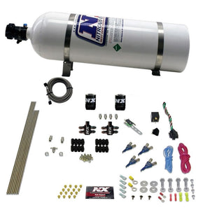 Nitrous Express 80004EFI-15 4 Cyl Gasoline EFI Nitrous Kit (50-250HP) w/15lb Bot