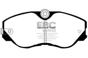 EBC UD358 87-89 fits Nissan 300ZX 3.0 Turbo Ultimax2 Front Brake Pads