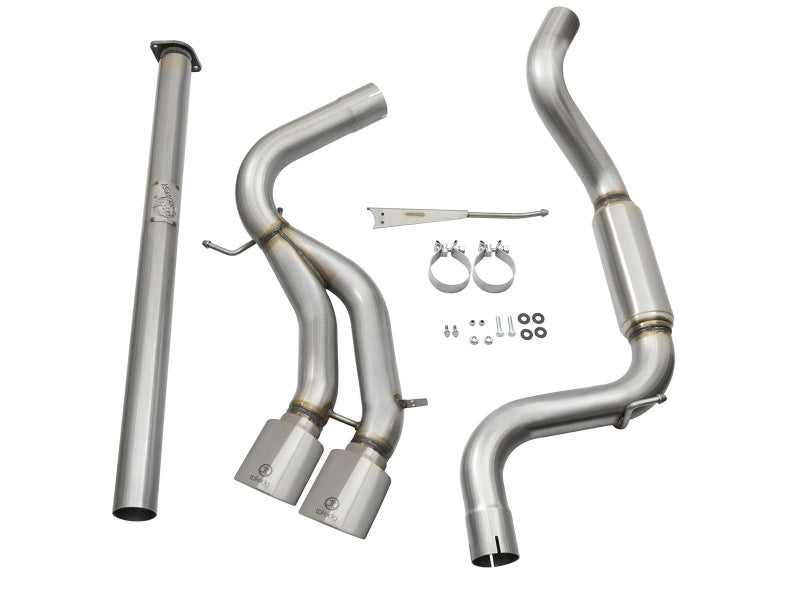 AFE 49-33083-P Takeda 3in 304 SS Cat-Back Exhaust w/ Polished Tips 13-17 fits F