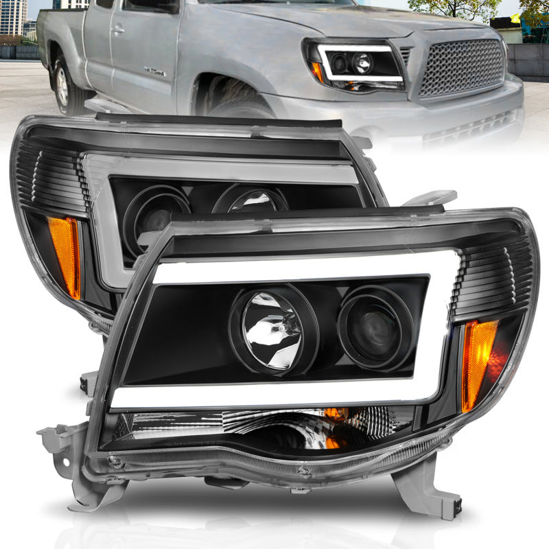 ANZO 111517 fits Toyota 05-09 Tacoma Projector Light Bar Style Headlights w/ C Light Bar