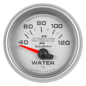 AutoMeter 4937-M Autometer Ultra-Lite II Gauge Water Temp 2 1/16in 40-120c Electric Ultra-Lite II
