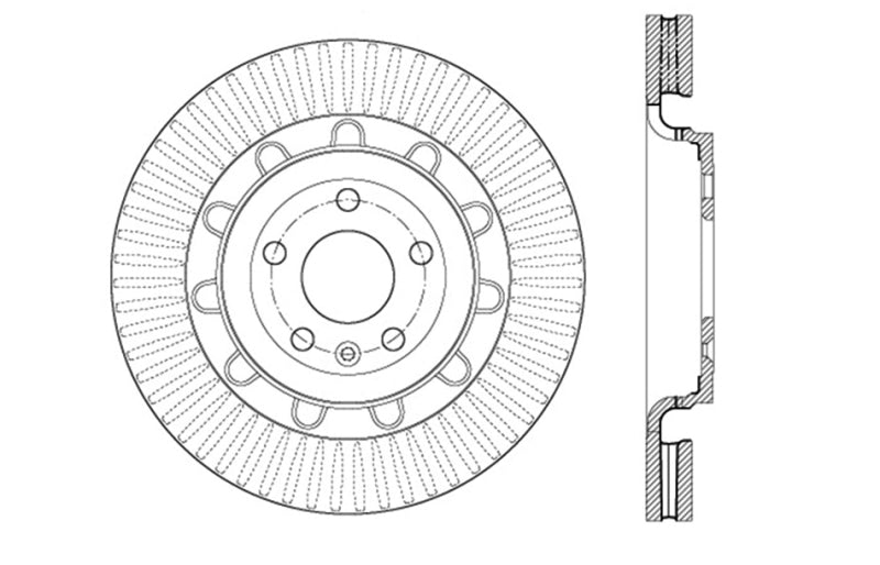 Stoptech 127.65136L Slotted & Drilled Sport Brake Rotor
