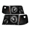 9029387 Xtune fits Ford 93-97 Ranger Projector Headlights w/ Corner Lights Bla