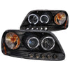 ANZO 111031 1997.5-2003 fits Ford F-150 Projector Headlights w/ Halo and LED Black 1pc