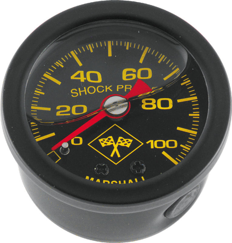 Bikers Choice 496460 0-100 PSI Oil Pressure Gauge Black Face Black Bezel Liquid