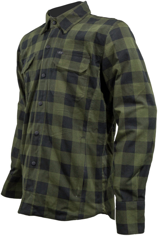 Speed and Strength 609885 True Grit Armored Motoshirt Olive/Black - XL
