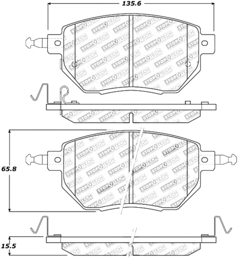 Stoptech 309.0969 Performance 03-11/05 Infiniti / 05-06 Nissan Front Brake Pads