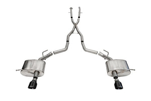 CORSA Performance 21186BLK Corsa 2011-2025 fits Dodge Durango Xtreme 2.5in Cat-Back Dual Rear Exit w/ Single 4.5in Black PVD Tips