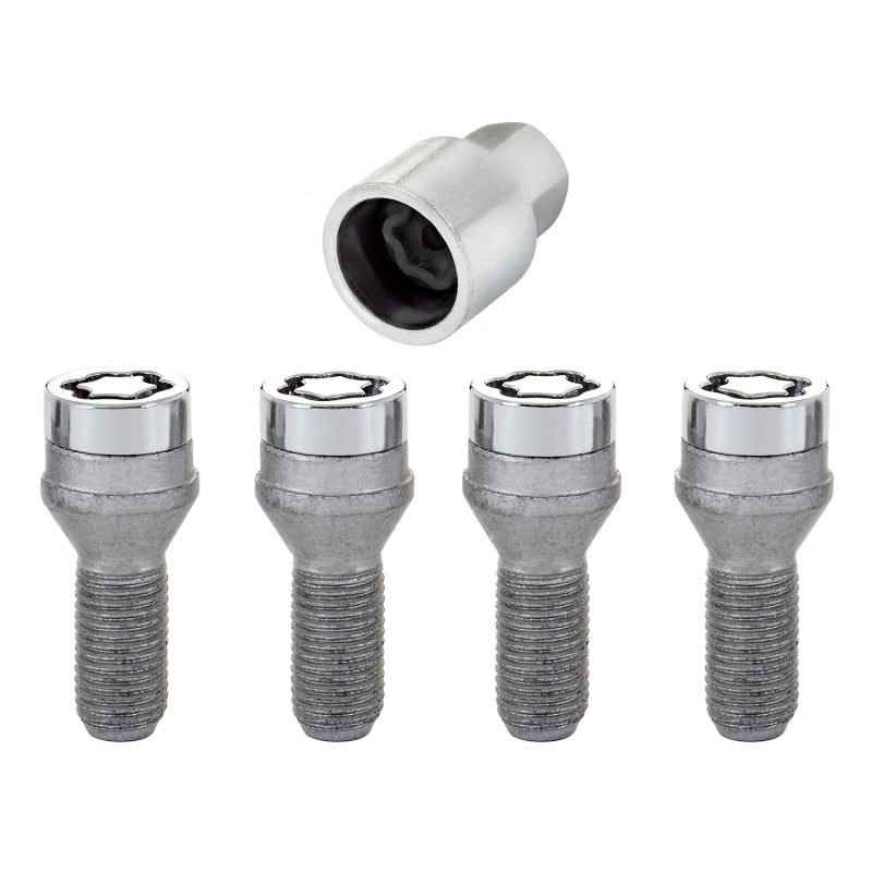 McGard 27226 Wheel Lock Bolt Set - 4pk. (Cone Seat) M14X1.25 / 17mm Hex / 27.3mm Shank Length - Chrome