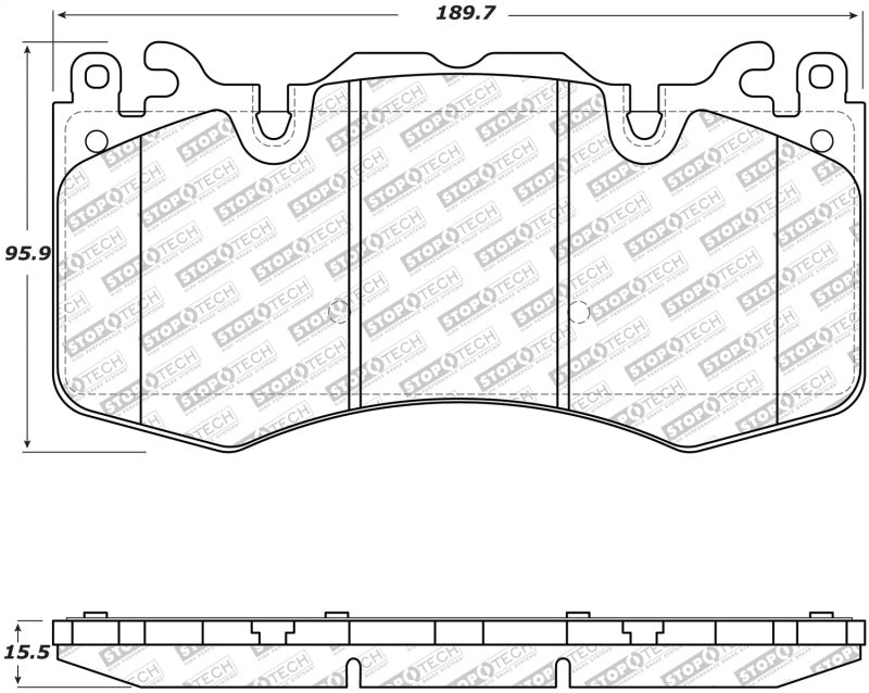 Stoptech 305.1412 03-14 Volvo XC90 Street Select Front Brake Pads