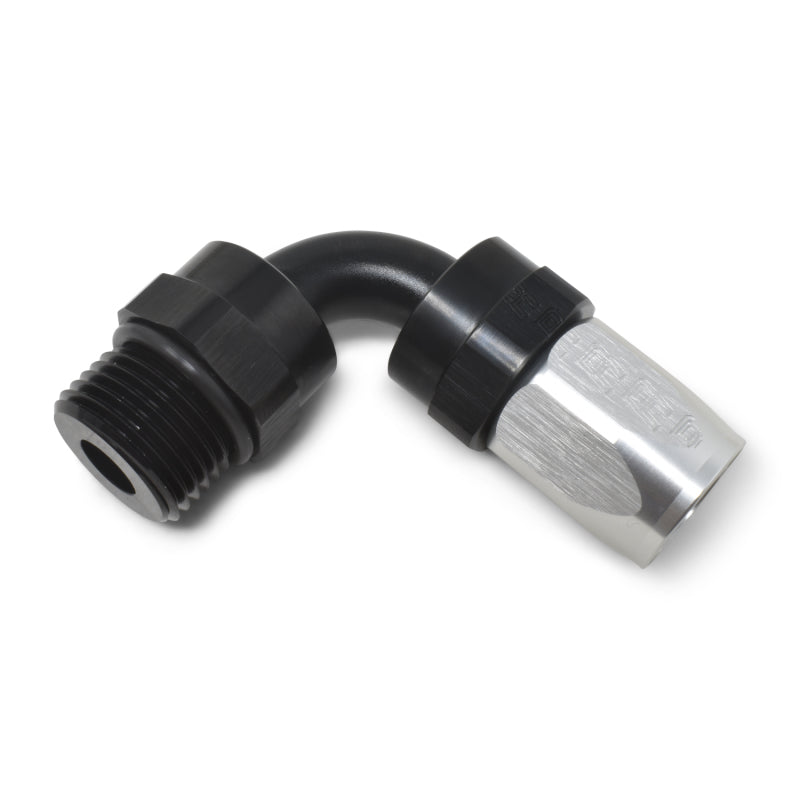 Russell 612433 Performance Swivel Hose End Assy #10 AN Male SAE Port to #8 Hose 90 Deg Clr/Blk Anodized