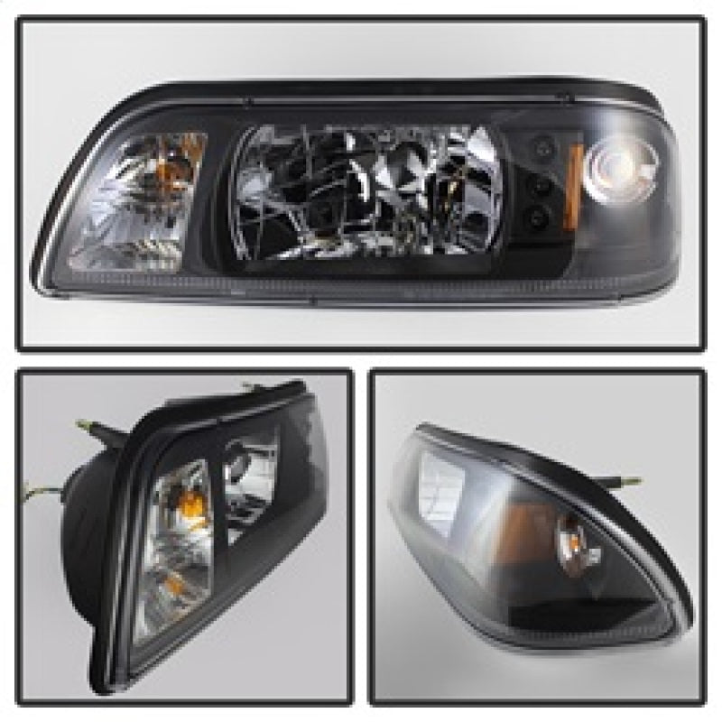 Spyder 5012531 fits Ford 87-93 Mustang 1PC LED (Replaceable LEDs)Crystal Headli