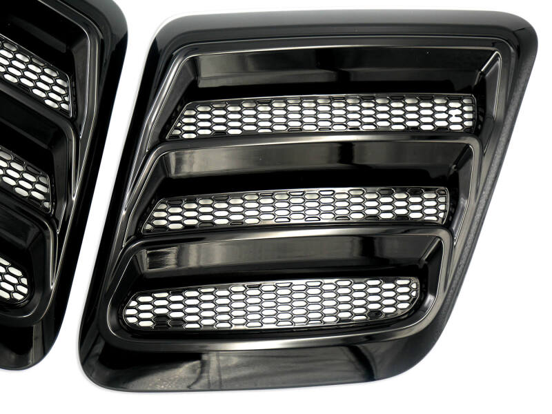 Roush 422325 2018-2023 fits Mustang Hood Heat Extractors - Gloss Black
