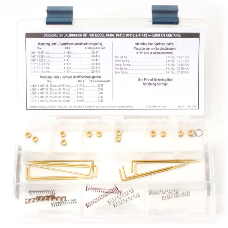 Edelbrock 1480 Jet / Rod Kit for 1407/1410/1412/1413