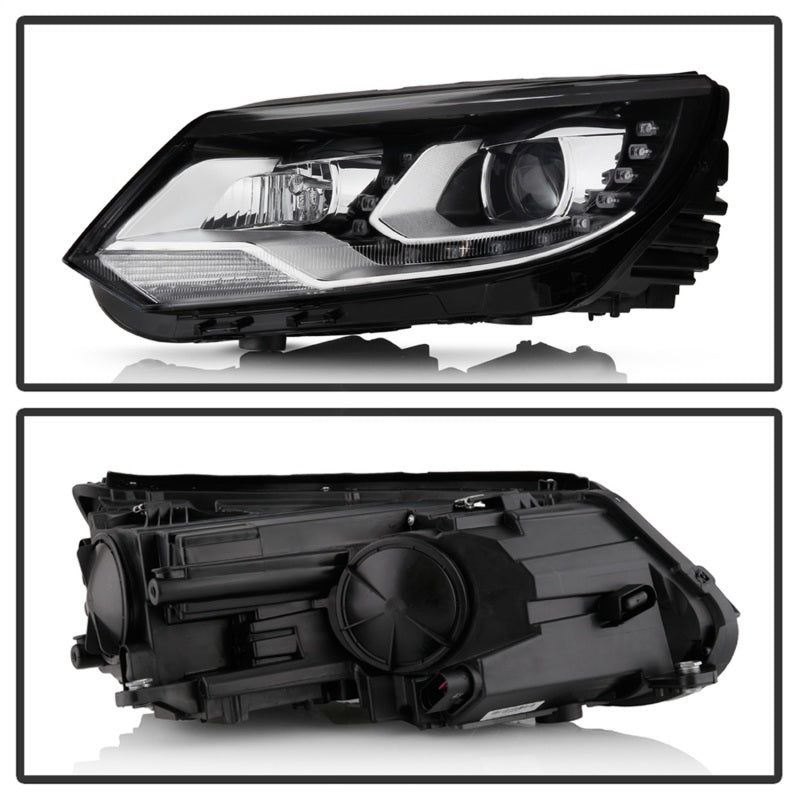 Spyder 9948527 fits VW Tiguan LED/DRL Projector Headlights Chrome PRO-JH-VWT12-