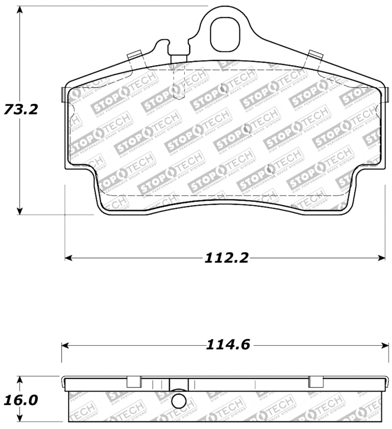 Stoptech 309.0738 Performance 97-04 fits Porsche Boxster / 00-08 Boxster S / 98-08 911 Rear Brake Pads