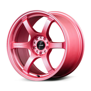 Gram Lights WGCRX38EPPC 57CR 18x9.5 +38 5x114.3 Sakura Pink Wheel (w/ Center Cap & No. 21 BK Air Valve)