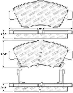 Stoptech 308.0621 Street Touring 02-06 Acura RSX Type S / 93-95 Civic Coupe / 04-05 Civic Si