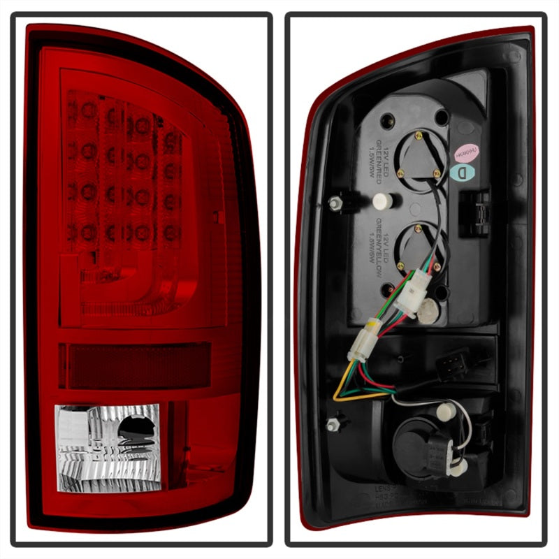 Spyder 5081827 fits Dodge 02-06 Ram 1500 Version 2 LED Tail Light - Red Clear A