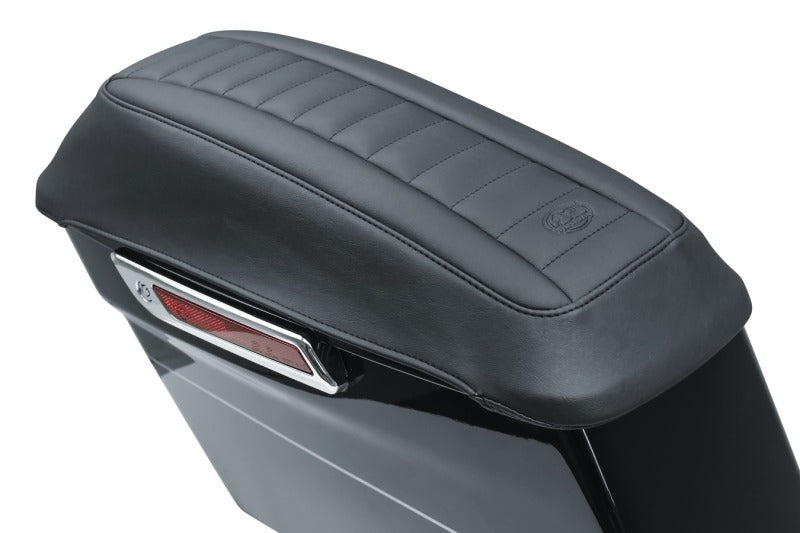 Mustang 77640 Harley FL Touring Saddlebag Lid Covers Deluxe - Black