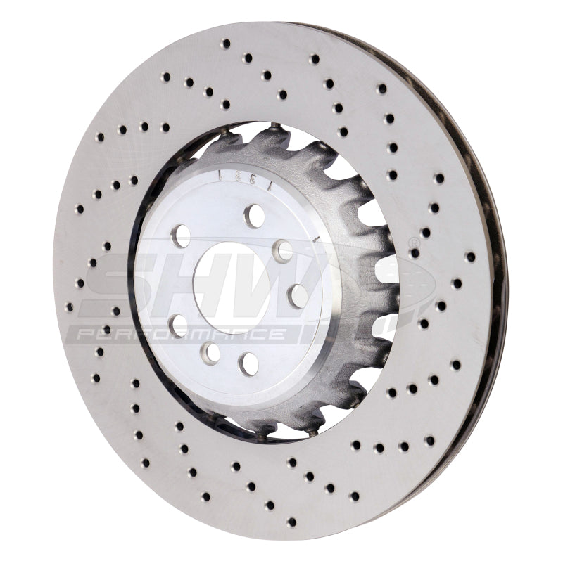SHW Performance BRR43508 SHW 2020 fits BMW X5 M 4.4L Right Rear Cross-Drilled Lightweight Brake Rotor (34208074286)
