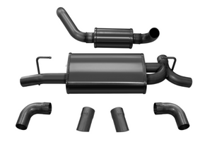 CORSA Performance 21015BLK Corsa 2018-2025 fits Jeep Wrangler JL 2.5in Dual Rear Turn Down Exit Black Touring Axle-Back Exhaust