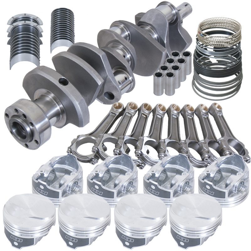 Eagle 18023L060 fits Chevy 454 1Pc 4.250in Crank 6.385in I-Beam Rods 17cc Dome 4.310in Pistons Rotating Assembly