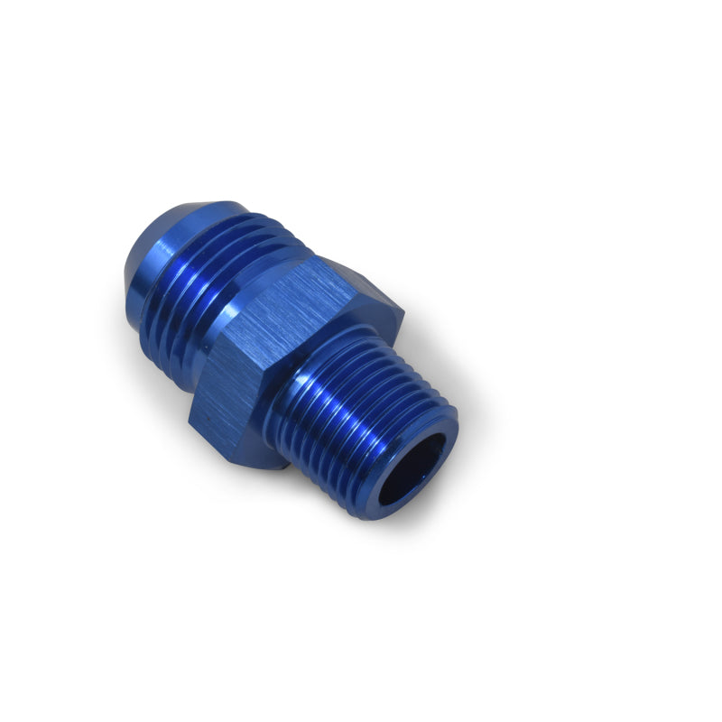 Russell 660470 Performance -8 AN to 1/4in NPT Straight Flare to Pipe (Blue)