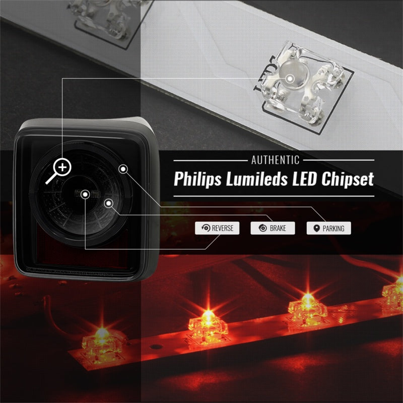 Spyder 5086464 fits Jeep 19-20 Wrangler - Full LED Tail Lights - Seq Turn Sign