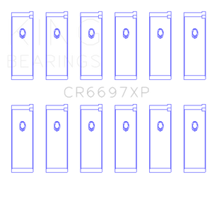 King CR6697XP0.5 fits Nissan RB25/RB26 (Size 0.5) Performance Rod Bearing Set