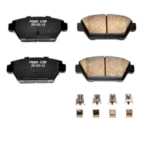 PowerStop 17 fits Eagle Talon Rear Z17 Evolution Ceramic Brake Pads w/Hardware