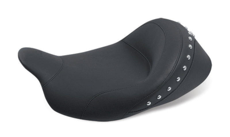 Mustang 76029 Harley Electra Glide Std,Rd Glide,Rd King,Str Glide Touring Solo Seat w/Studs - Black