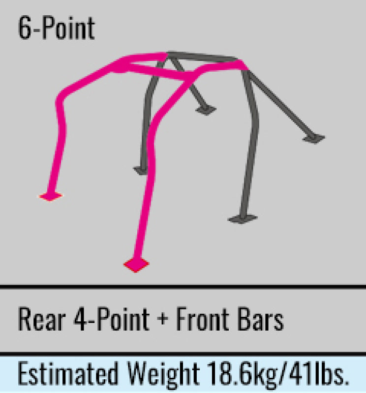Cusco 404 261 EHT Chro-moly D1 Roll Cage Around Dash 90-97 fits Mazda Miata 99-