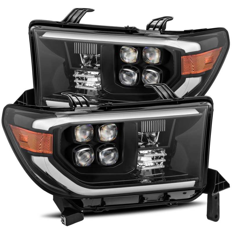 AlphaRex 880747 fits Toyota 07-13 Tundra (w/Lvl Adj) NOVA LED Proj Headlights Plank Alpha Blk w/Seq Signal/RDL