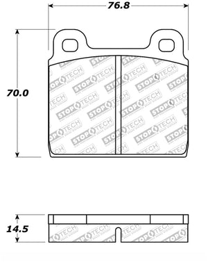 Stoptech 309.0045 Performance 75-95 Alfa Romeo 2000 Spider/Graduate/Veloce Front Brake Pads