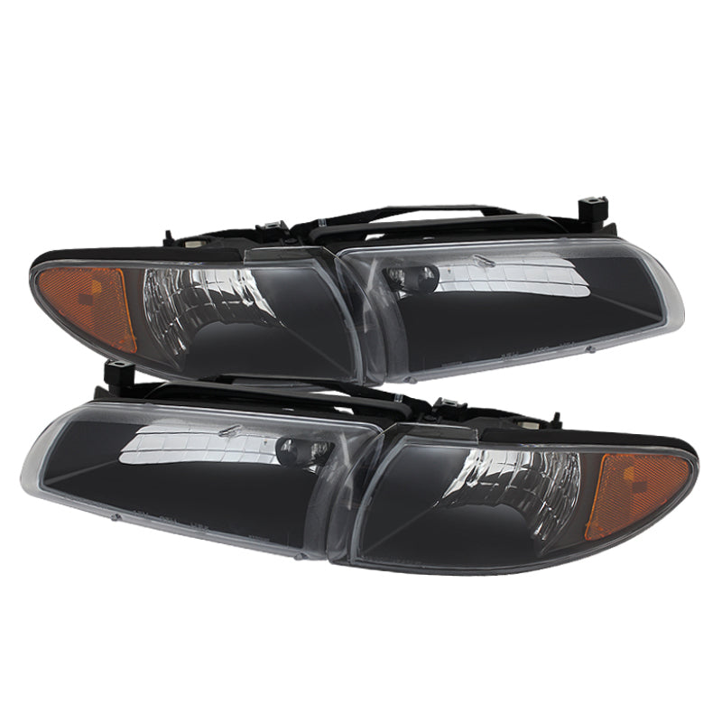 9023347 Xtune fits Pontiac 97-03 Grand Prix Crystal Headlights w/ Amber Corner