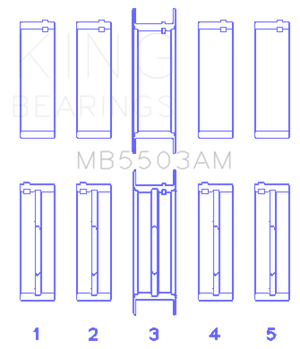 KING KINGMB5503AM fits MB5503AM fits Ford V8 351ci 5.8L 16v Crankshaft Main Bea