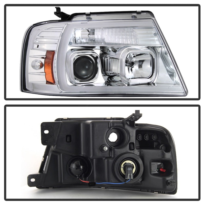 Spyder 5084637 fits Ford 04-08 F-150 Light Bar Projector Headlights - Chrome (P