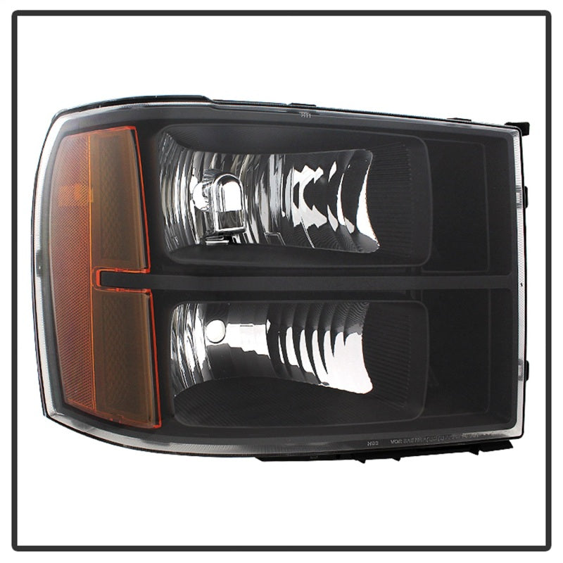 Xtune 9034749 fits GMC 07-13 Sierra Crystal Headlights Black HD-JH-GSIE07-AM-BK
