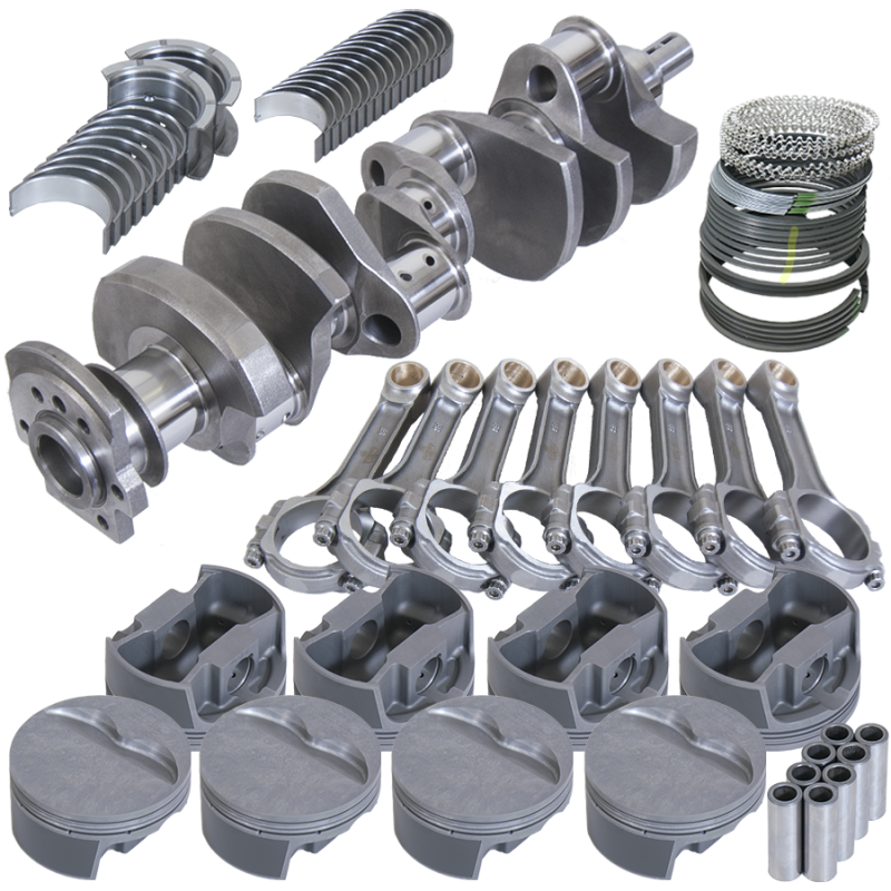 Eagle B13057E060 fits Chevy 350 3.750in Crank 6.000in I-Beam Rods -5cc Flat Top 4.060in Pistons Balanced Assembly