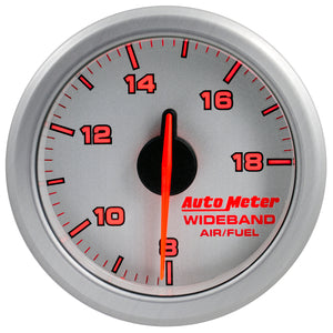 AutoMeter 9178-UL Autometer Airdrive 2-1/6in Wideband Air / Fuel Gauge 10:1-17:1 ARF Range - Silver
