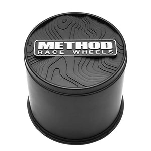 Method CP-TOPO130-P-B Race Wheels Top Push Through Center Cap 130mm - Black