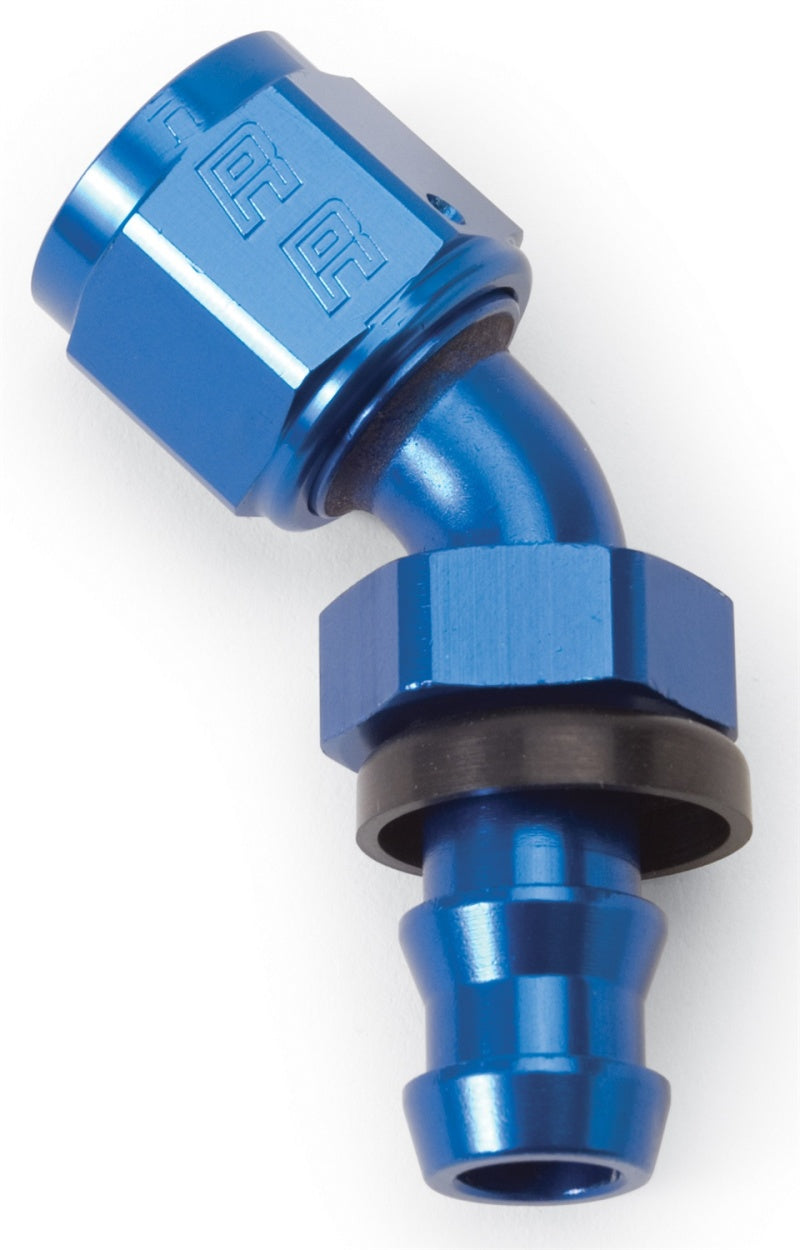 Russell 624090 Performance -8 AN Twist-Lok 45 Degree Hose End (Blue)